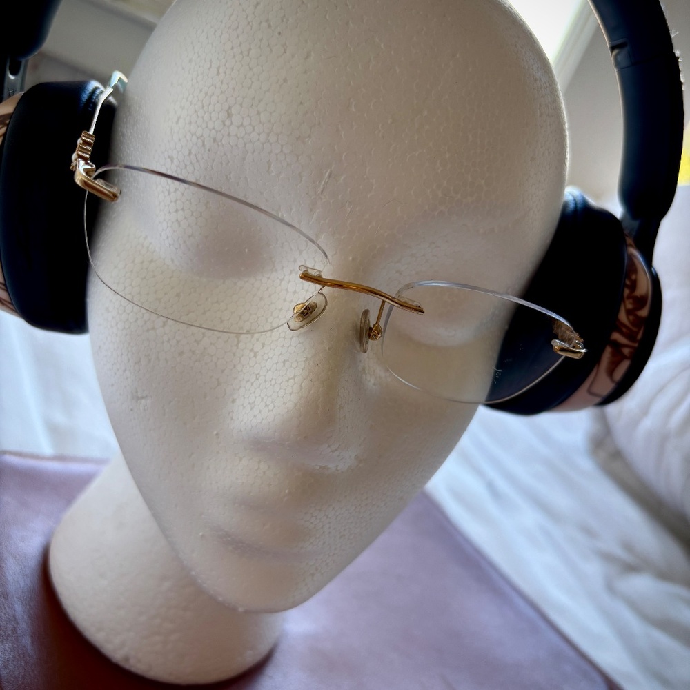 Tiffany Vintage Eyeglasses 23k gold w Swarovski Crystals - Picture 6 of 14